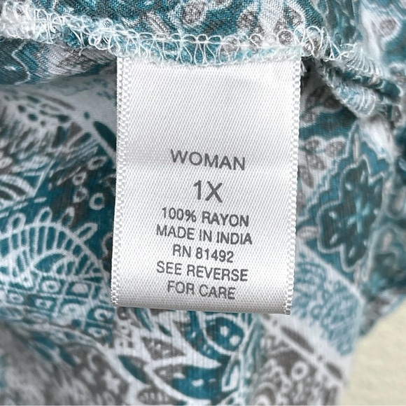 Dressbarn 3/4 Sleeve Blouse Size 1X - Picture 3 of 5